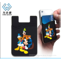 creative custom sticky silicone card holder for various mobile phone